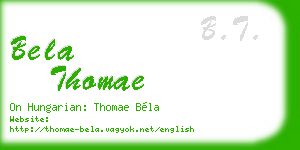 bela thomae business card